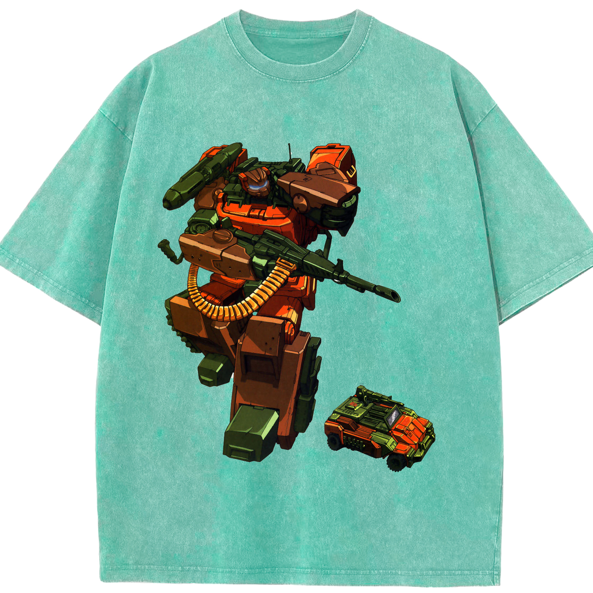 （画像用）  綿100% ヴィンテージ風 半袖Tシャツ（フロントプリント）